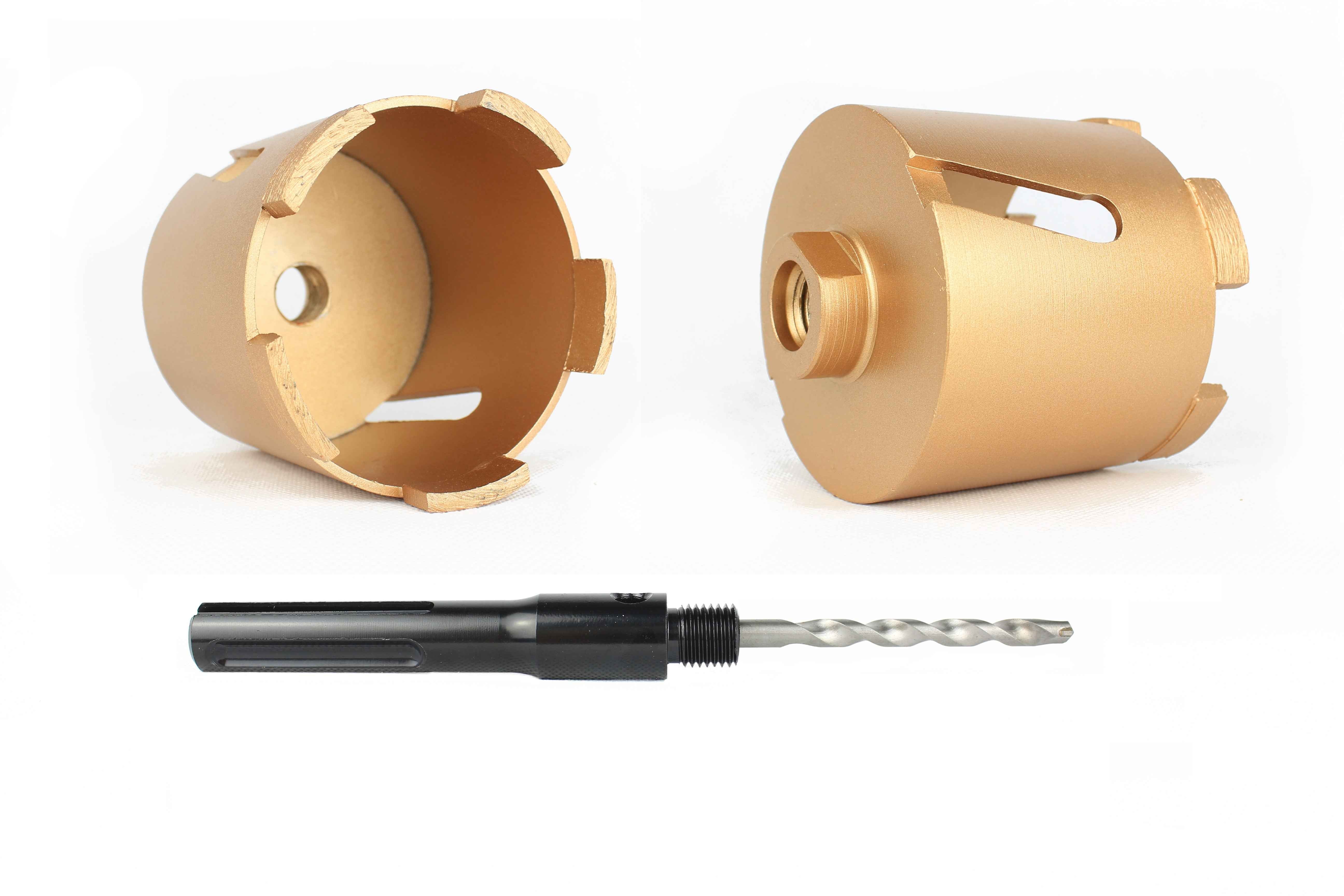 Diamantbohrkrone 68 mm oder 82 mm mit SDS-Plus oder SDS-Max Aufnahmeschaft (Gold) - Image 5