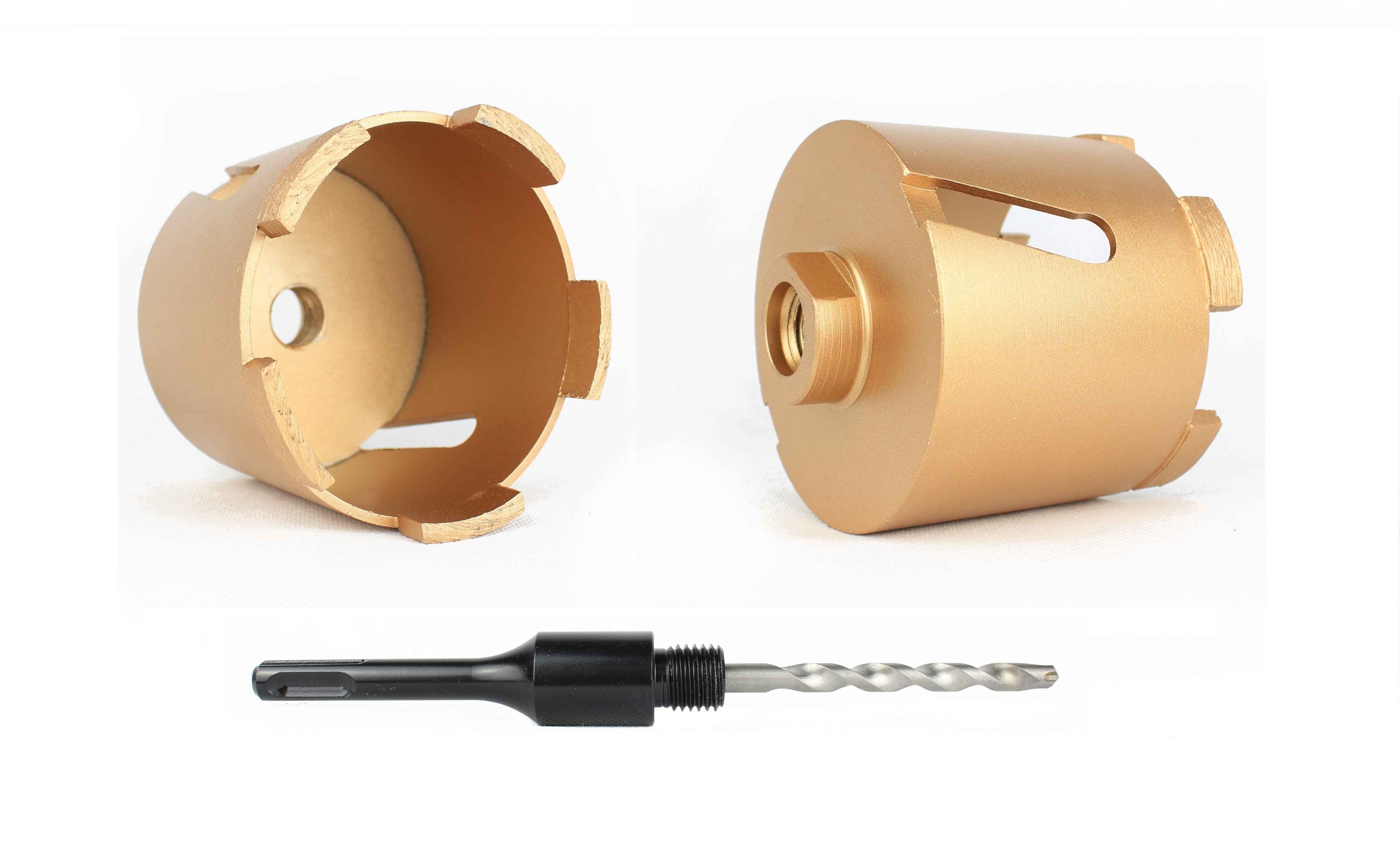 Diamantbohrkrone 68 mm oder 82 mm mit SDS-Plus oder SDS-Max Aufnahmeschaft (Gold) - Image 7