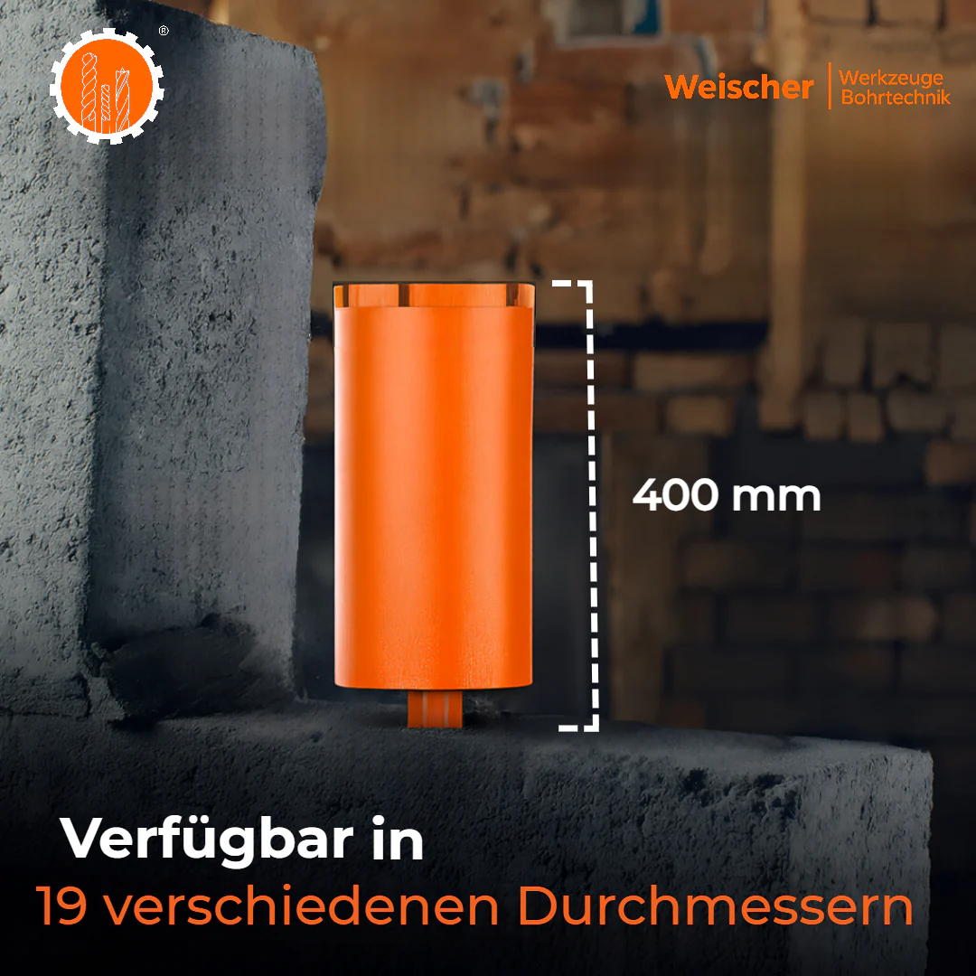 Diamantbohrkrone mit 1¼" UNC Anschluss / 32 - 300 mm Durchmesser - Image 4