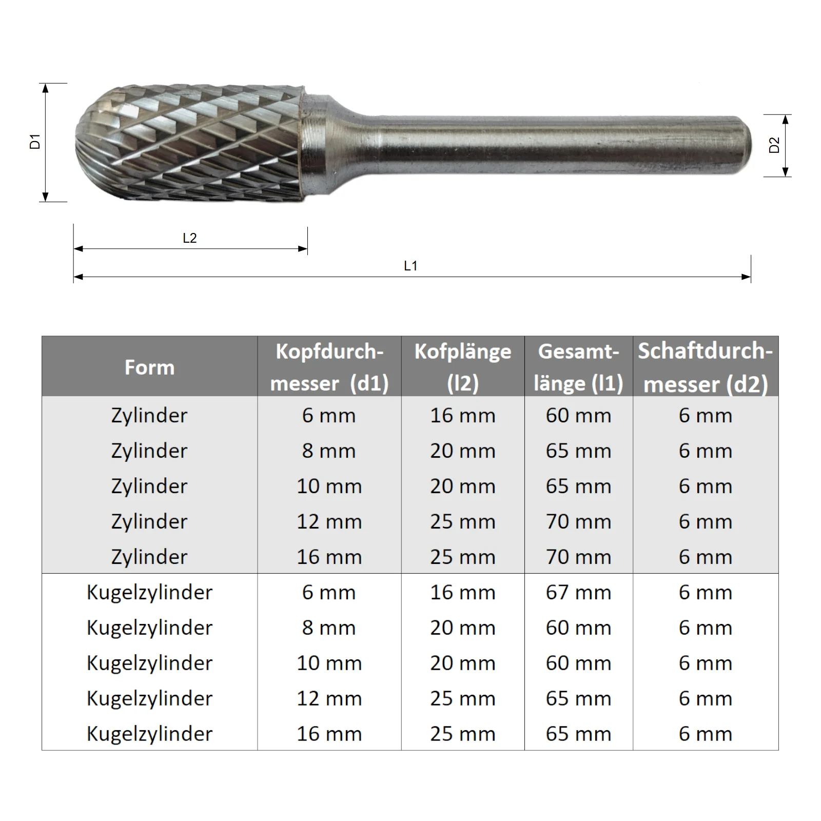 Frässtift / Hartmetallfräser in verschiedenen Ausführungen - Image 10
