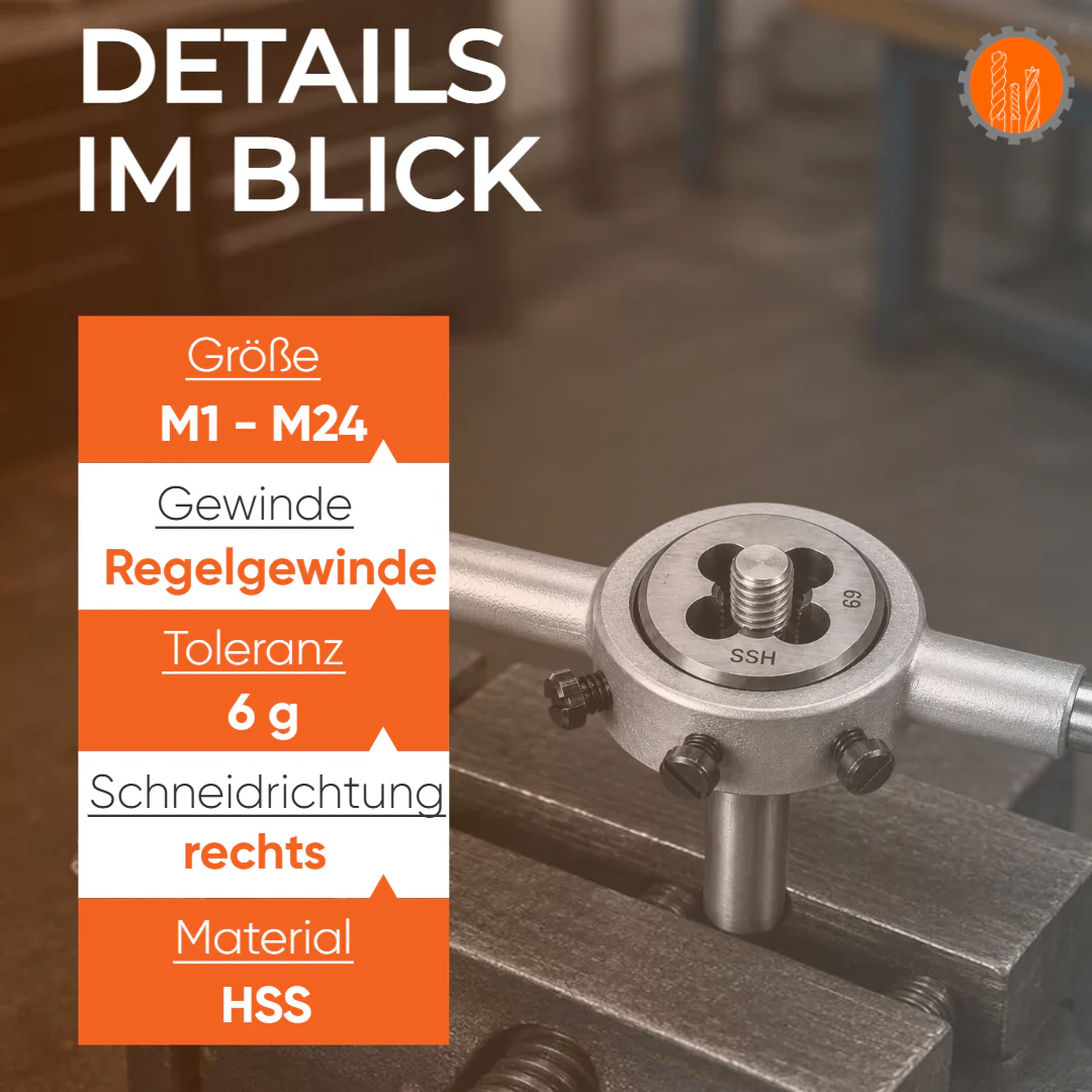HSS Schneideisen / Außengewindeschneider M1 - M24 - Image 6