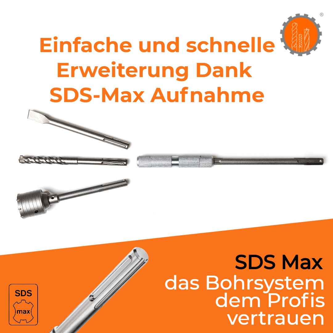 SDS Max auf SDS Max Verlängerung / Verbinder für Bohrverlängerungen - Image 3