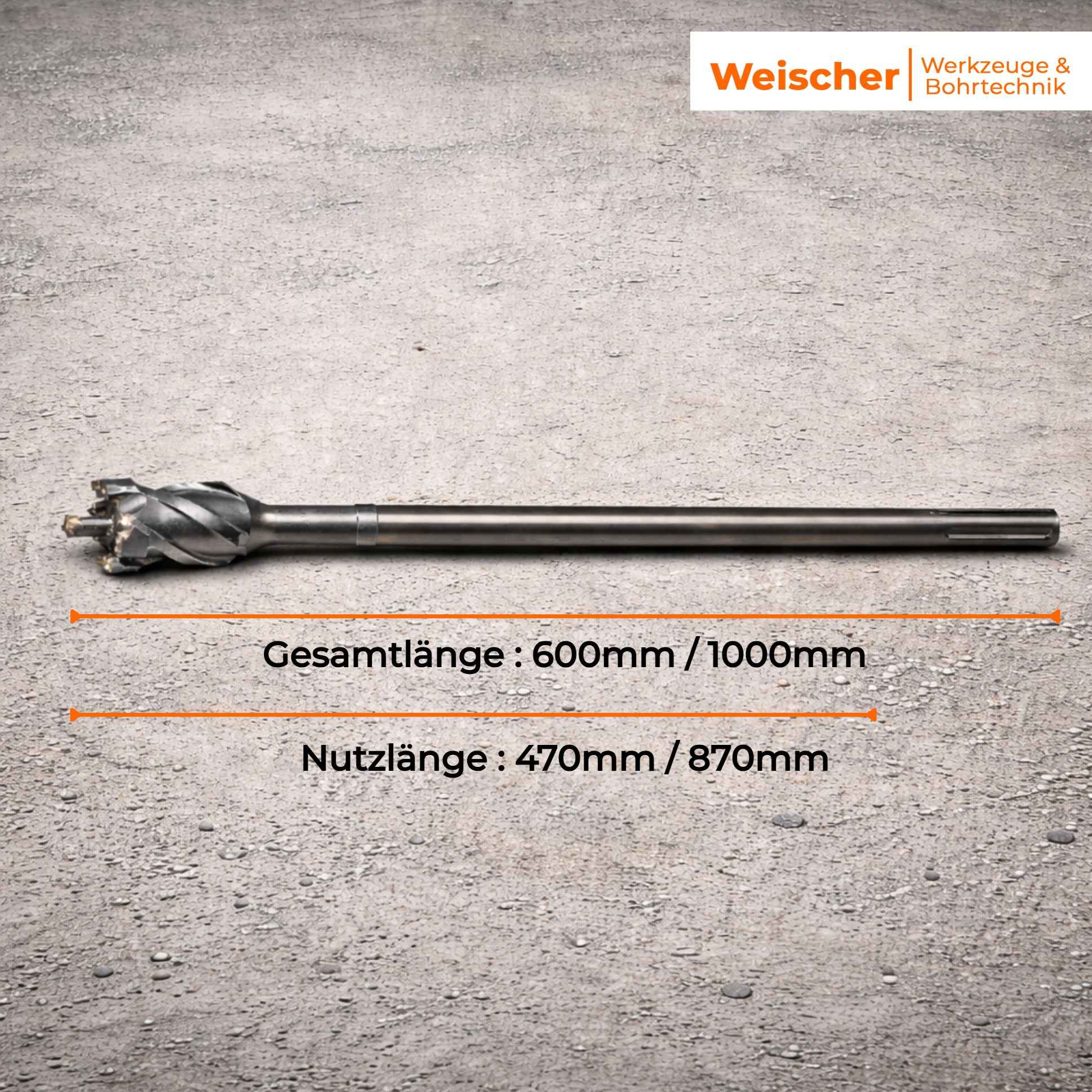 SDS Max Durchbruchbohrer Durchmesser 50 - 80 mm / Länge 600 und 1000 mm - Image 3