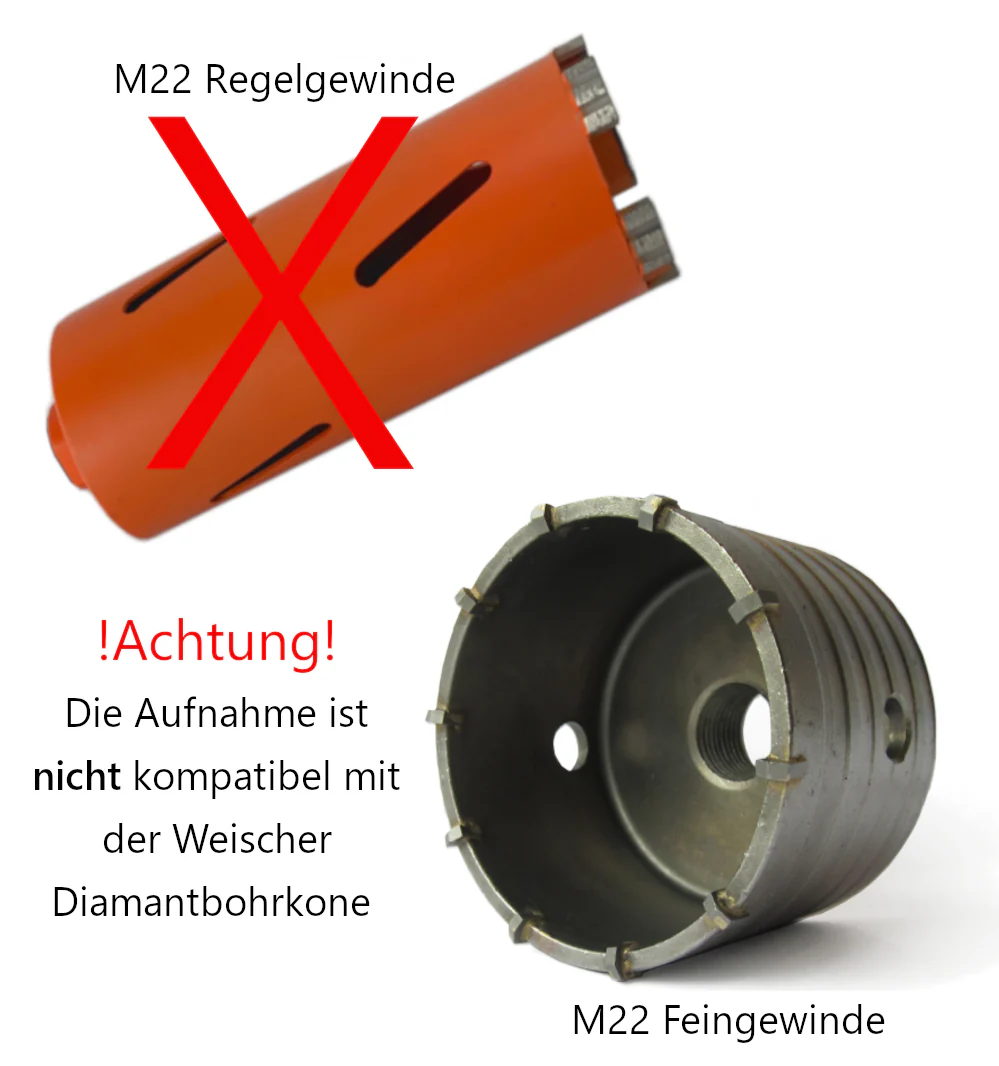 Verlängerung M22 auf SDS Plus / SDS Max für Schlagbohrkronen - Image 5